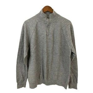 J. CREW Mens Pullover Sweater Gray Heathered Mock
